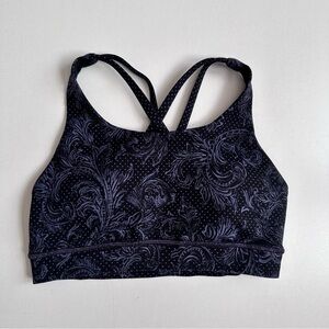 Lululemon Navy Blue Paisley Print Cross Back Size 4